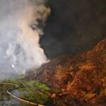 Staudenhaufenbrand bei Gärtnerei