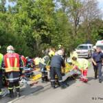 Fahrzeugbrand nach Frontalzusammenstoß