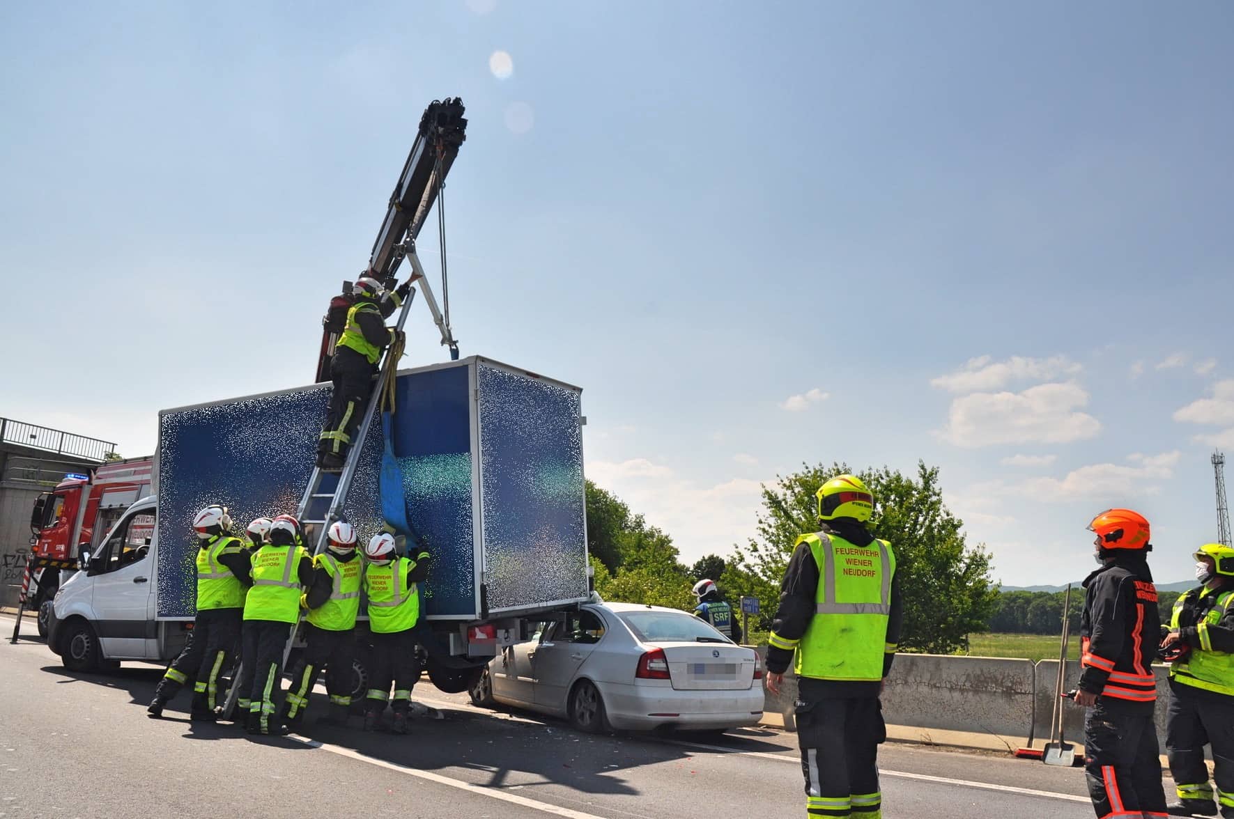 FF Wiener Neudorf: Verkehrsunfall auf der Südautobahn