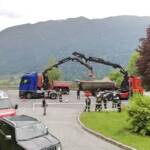 LKW verlor vollbeladenen Auflieger