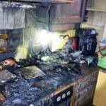 Küchenbrand in Mehrparteienhaus