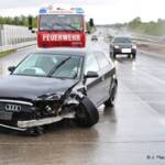 FF Gaweinstal: Fahrzeugbergung nach Aquaplaning