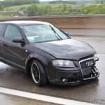 Fahrzeugbergung nach Aquaplaning auf der A5