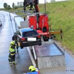 Fahrzeugbergung nach Aquaplaning auf der A5