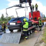 Fahrzeugbergung nach Aquaplaning auf der A5