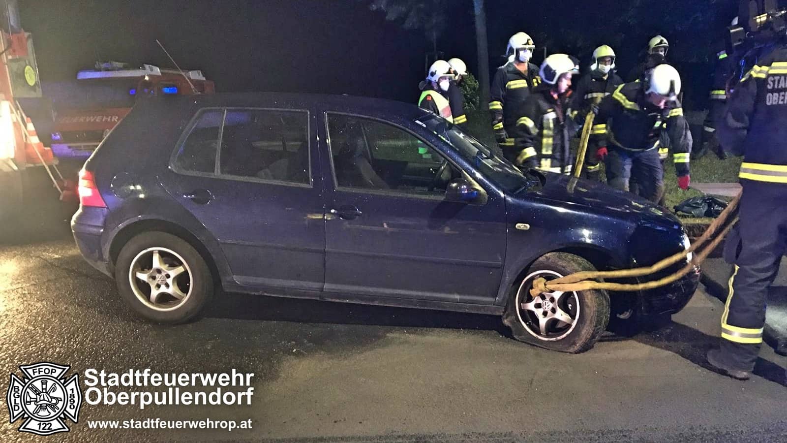 STF Oberpullendorf: Fahrzeugbergung nach Verkehrsunfall