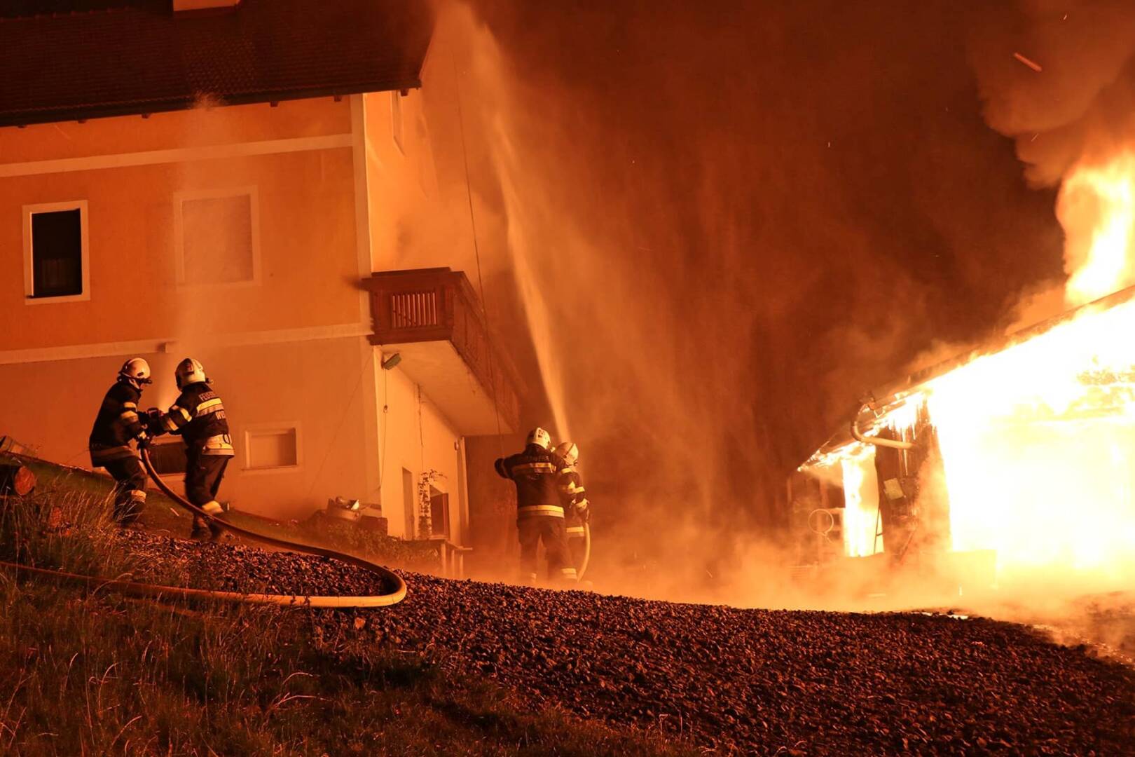 BFV Deutschlandsberg: Wirtschaftsgebäudebrand in Tombach
