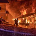 Wirtschaftsgebäudebrand in Tombach