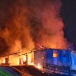 Wirtschaftsgebäudebrand in Tombach
