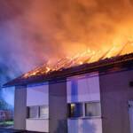 Wirtschaftsgebäudebrand in Tombach