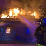 Brand eines Holzblockhauses in St. Stefan