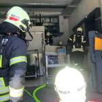 Brand in einem Supermarkt