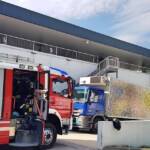 Brand in einem Supermarkt