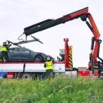 Tesla Bergung nach Verkehrsunfall