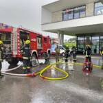 Brand im Garagentrakt eines Gewerbebetriebs