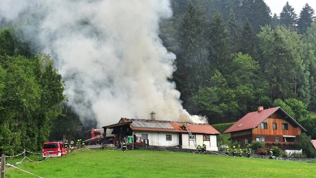 BFV Liezen: Gebäudebrand in Dietmannsdorf