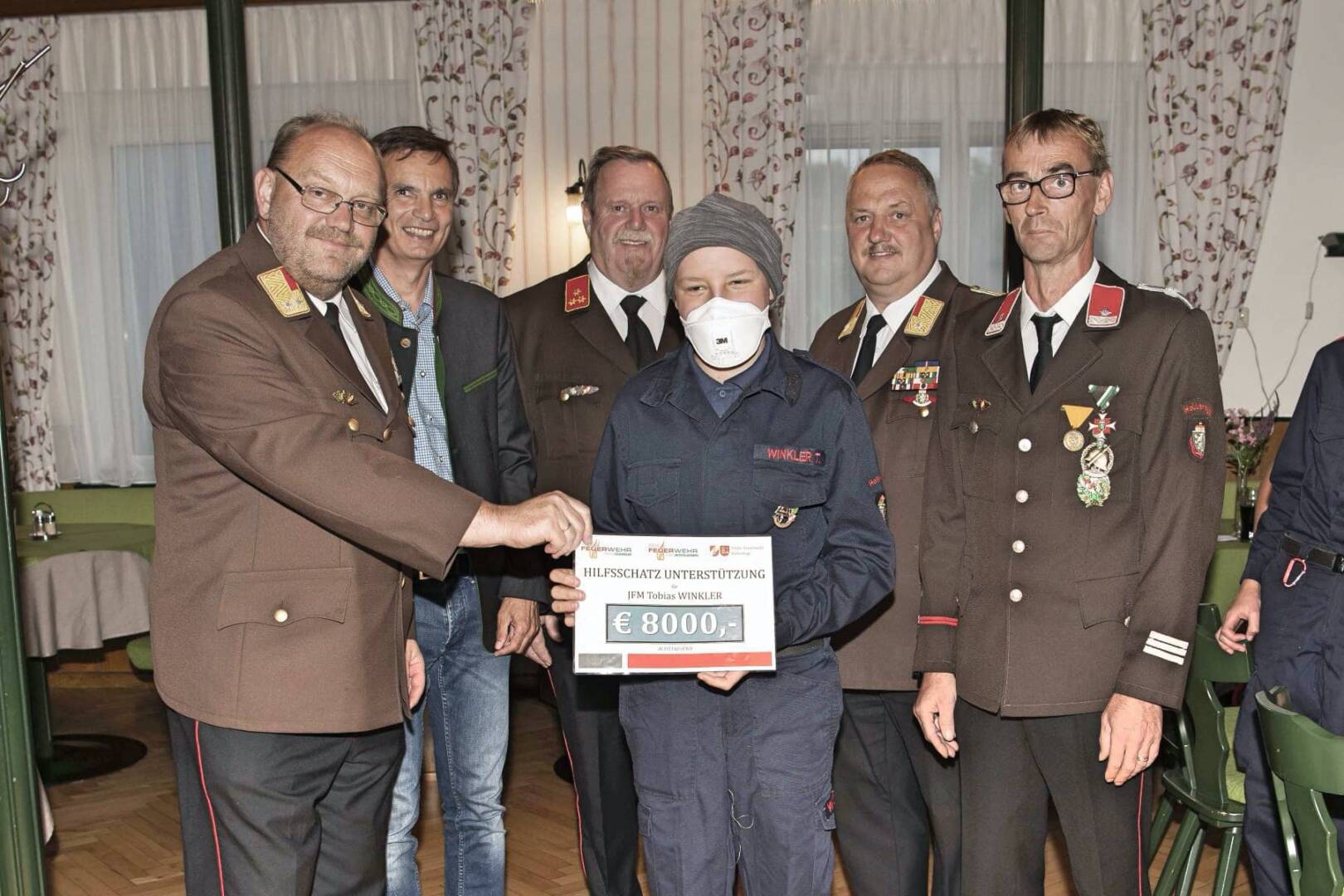 BFV Deutschlandsberg: Hilfsschatzübergabe an Tobias Winkler