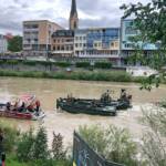 Sicherungseinsatz Hochwasser auf der Drau