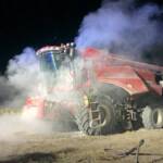 Mähdrescher-Vollbrand in letzter Sekunde verhindert