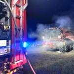FF Jois: Mähdrescher-Vollbrand in letzter Sekunde verhindert