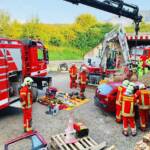 Spektakuläre Alarmübung im Baustellenbereich auf der S6