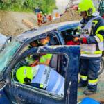 Spektakuläre Alarmübung im Baustellenbereich auf der S6