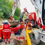 Spektakuläre Alarmübung im Baustellenbereich auf der S6