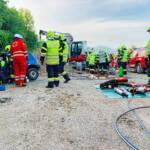 Spektakuläre Alarmübung im Baustellenbereich auf der S6