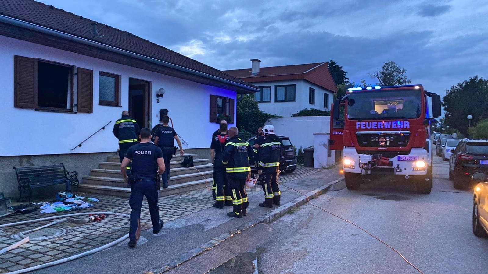 FF Brunn am Gebirge: Zimmerbrand in Einfamilienhaus