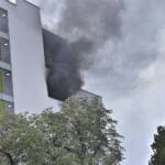Brand in einem Hochhaus