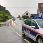 Unwettereinsätze, Hangrutschung, PKW Bergung