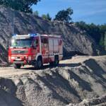 Absturz einer Baumaschine