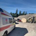Absturz einer Baumaschine