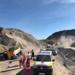 Absturz einer Baumaschine