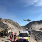 Absturz einer Baumaschine