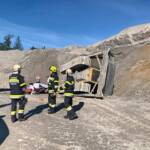 Absturz einer Baumaschine