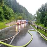 Brand einer Badehütte nach Blitzschlag