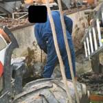 Kuh aus Güllegrube gerettet