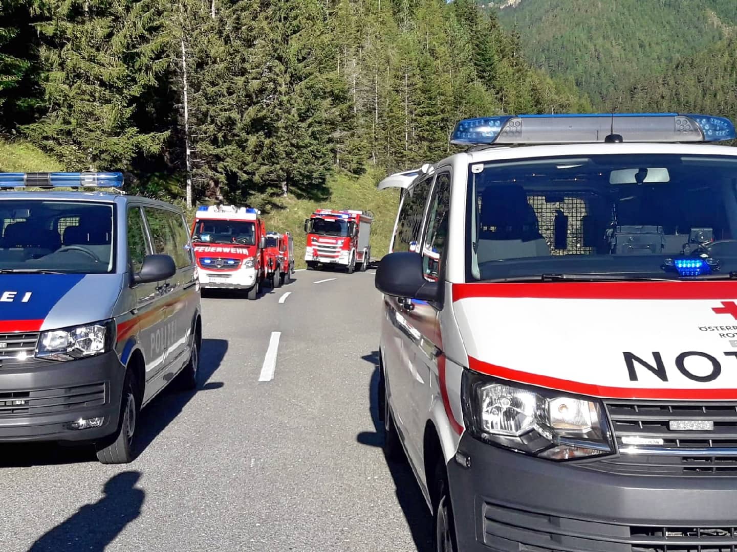 FF Mariazell: Motorradunfall auf der Niederalpl Landesstraße