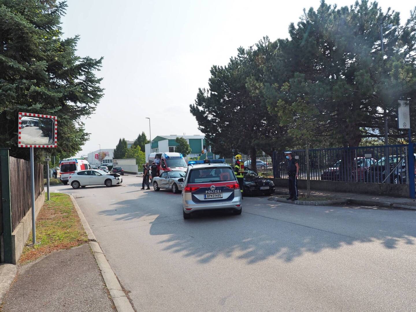 FF Biedermannsdorf: Verkehrsunfall zwischen zwei PKW