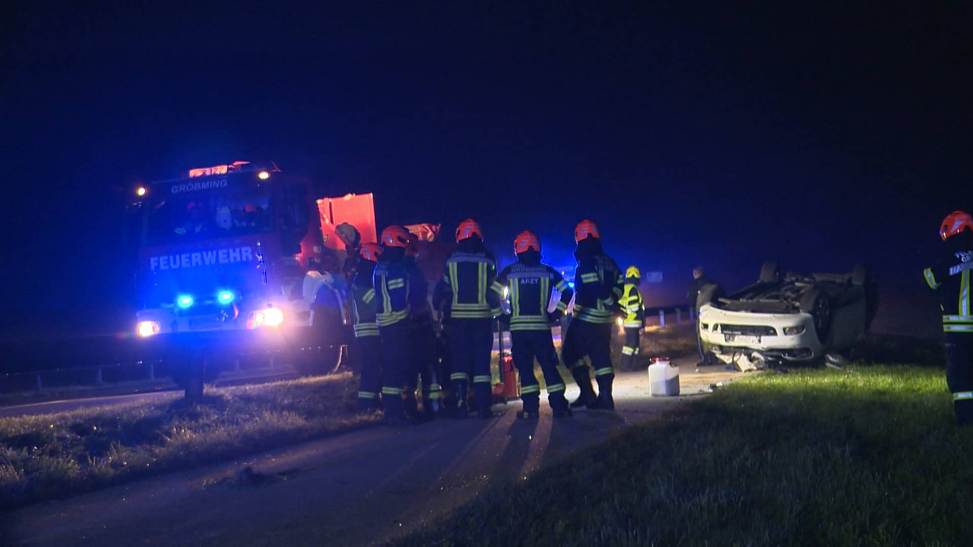 BFV Liezen: Fahrzeugüberschlag endete glimpflich