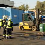 Brand von Chemikalienabfällen in Entsorgungsbetrieb