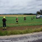 Milchsammelwagen aus Feld geborgen