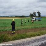 Milchsammelwagen aus Feld geborgen