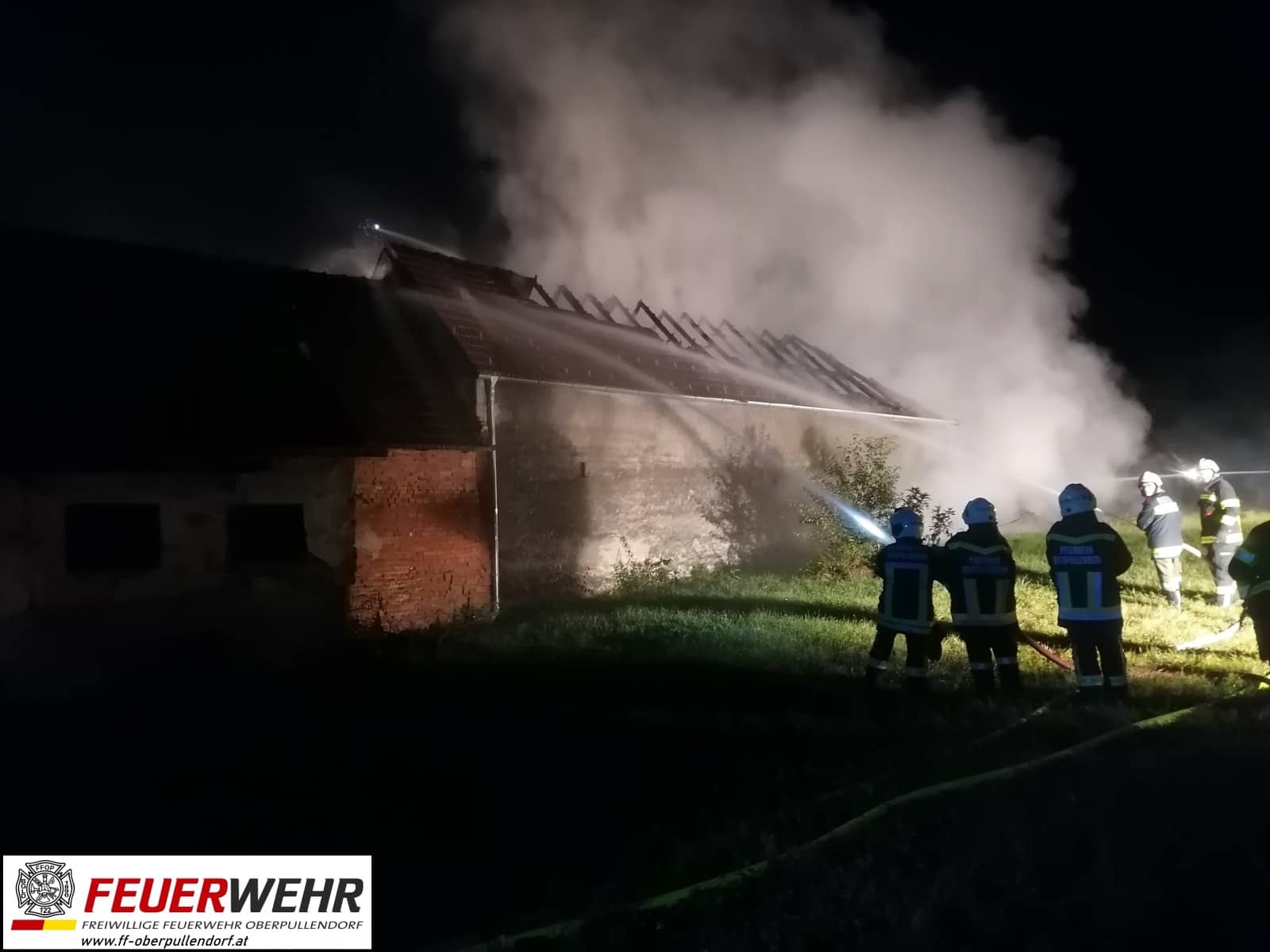 FF Oberpullendorf: Gebäudebrand in Kroatisch Geresdorf