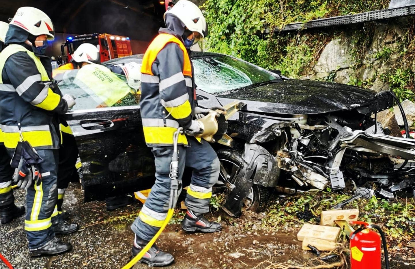 FF Bregenz-Rieden: Verkehrsunfall bei der Rheintalautobahn