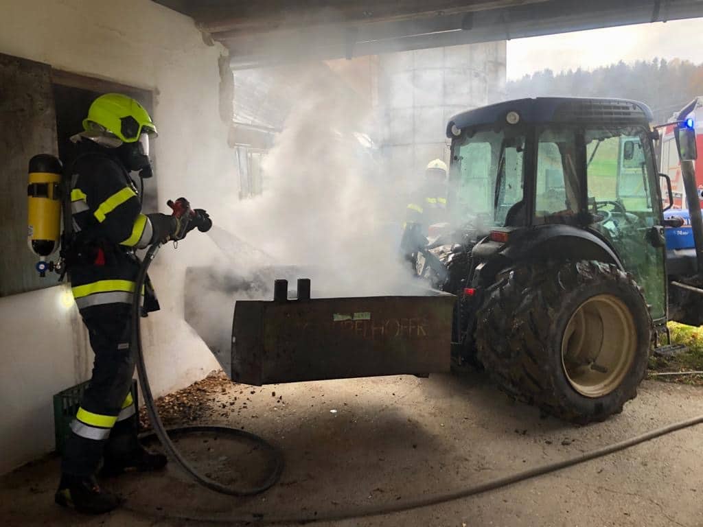 BFV Deutschlandsberg: Hackschnitzelbrand in Wildbach