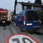 FF Andorf: Lieferwagenbrand bei Volksschule