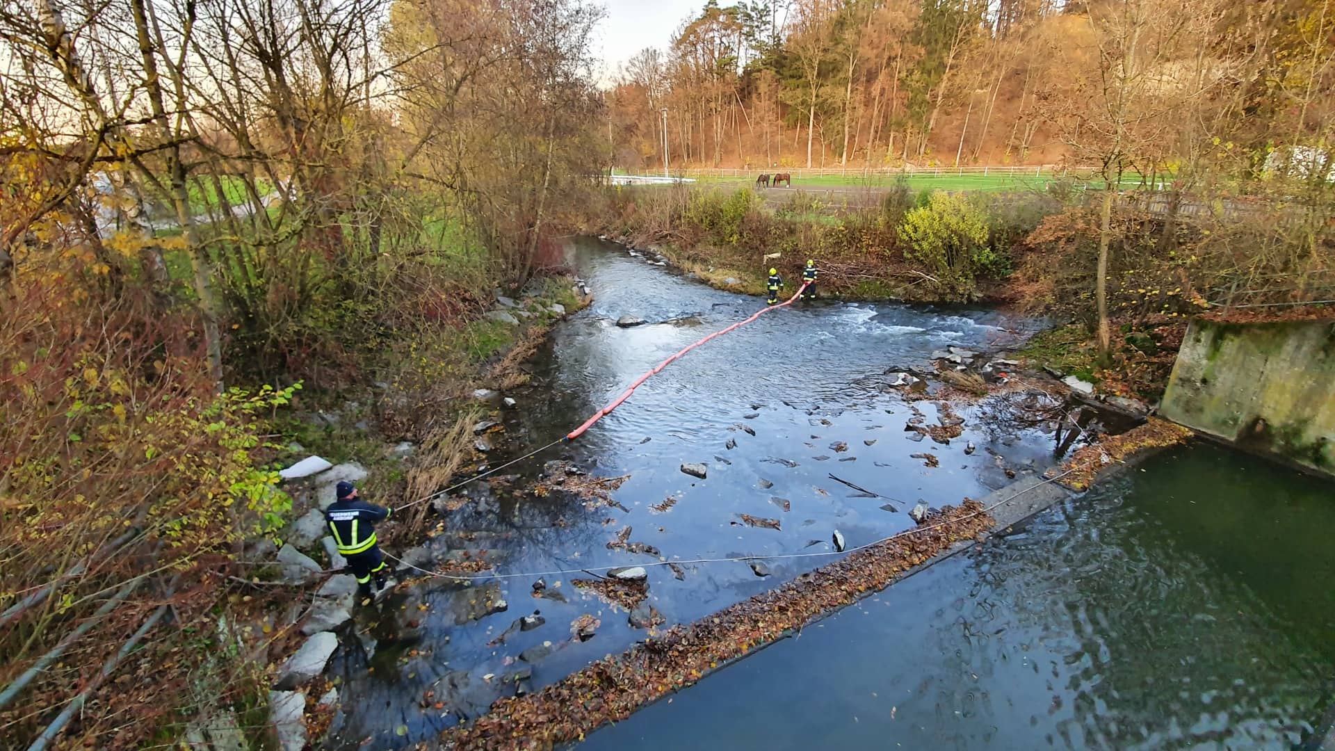 FF Andorf: Erneuter Öleinsatz auf der Pram