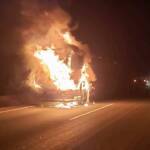 BFK Waidhofen/Thaya: Milchtransporter geriet in Brand